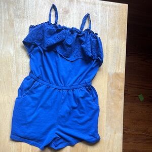 Cat & Jack Blue Ruffled Romper